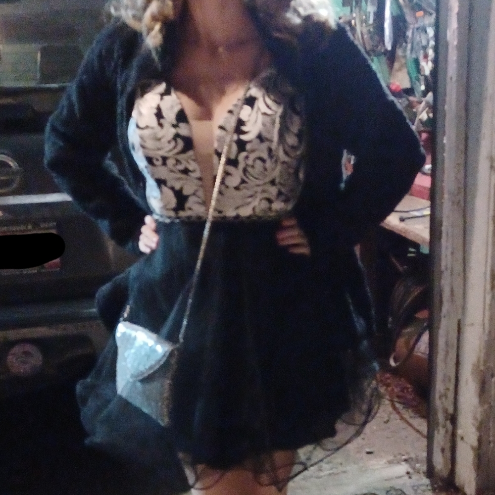 Black and White Homecoming Dress